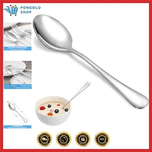 Juego de cucharas de cena, 16 cucharadas de 7,3", acero inoxidable premium de grado alimenticio 18/10... - Imagen 1 de 8