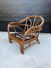 Vintage Mid Century McGuire Twisted Rattan Bentwood Arm Chair