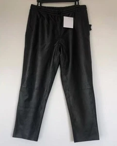 ¡NUEVO! Pantalones de cuero HEINE cuero de cordero napa cuero de cordero cintura elástica pantalones Witt cuero - Imagen 1 de 1