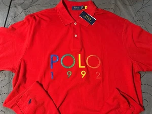 RALPH LAUREN CLASSIC FIT RED MULTICOLOR POLO SHIRT SIZE 2XB MEN NWT $138.00 - Picture 1 of 6