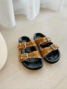 ISABEL MARANT Suede Studded Lennyo Flat Sandals (SIZE 36) - Picture 1 of 5