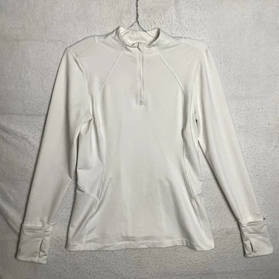 ATHLETA Whistler Half Zip White Pullover Long Sleeve Women's Athletic Top Size M - Image 1 of 4