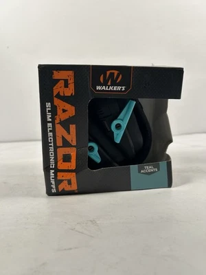 Walkers GWP-RSEM-TL Slim Shooter Folding Electronic Earmuff 23 dB - Teal/Black - Image 1 of 4