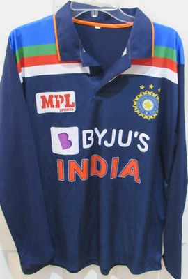 Camiseta India Cricket Team manga longa adulto 2XL controle de tabuleiro multicolor - Imagem 1 de 4