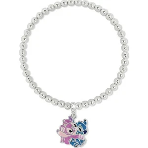 Bracciale elastico DISNEY Stitch e Angel in ottone e smalti BF00806SRWL.PH - Picture 1 of 1