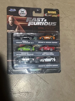 Jada Fast & Furious Nano Hollywood Rides Supra F150 Mitsubishi And Toyota Supra. - Image 1 of 2