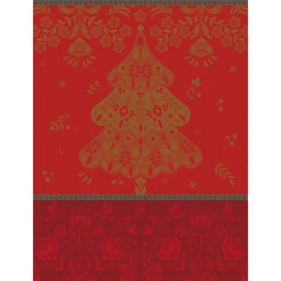 LE JACQUARD FRANÇAIS Le Jacquard Francais Feerie Red Christmas Cotton Tea Kitchen Towel