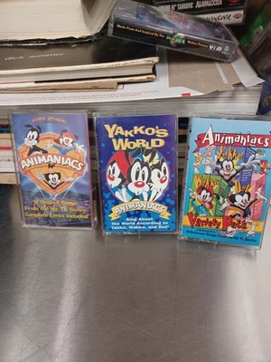 (3) Animaniacs Cassette Tapes Warner Bros Tapes SCARCE - Hard to find - Image 1 of 4