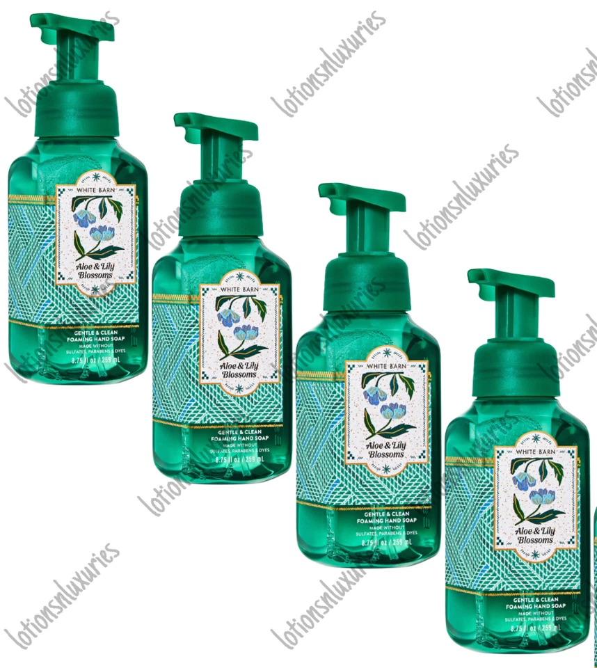 Bath & Body Works ALOE & LILY BLOSSOMS Foaming Hand Soap 8.75 oz - Lot of 4 - Image 1 of 1