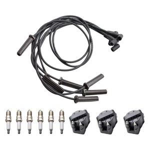3 Ignition Coil+6 Spark Plug+Wire Set for Buick Cadillac Oldsmobile Pontiac DR39 - Picture 1 of 7