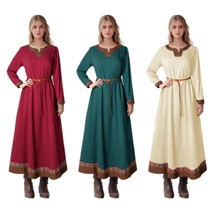 Womens Viking Dress Medieval Dress Halloween Dress - Picture 1 of 11