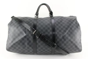 Louis Vuitton Damier Graphite Keepall Bandouliere 55 Duffle with Strap 9lk822s - Picture 1 of 12