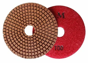 4"  Metal-bond Wet Diamond Polishing Pad/Pads 100 Grit - Picture 1 of 2