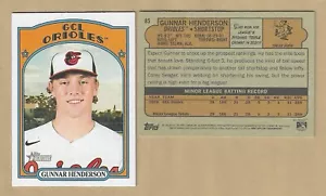 Topps Heritage Minors Gunnar Henderson 2021 #85 GCL Orioles *De* - Imagen 1 de 1