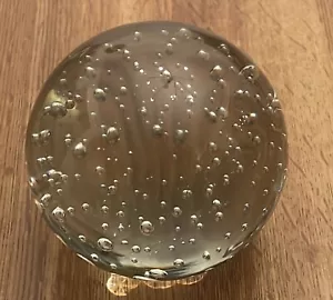 PORTACARTE VINTAGE BOLLE DI VETRO TRASPARENTE SFERA ARTISTICA (SFERA DI CRISTALLO) 3” - Foto 1 di 5