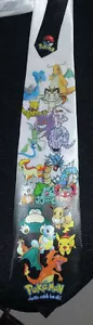 L@@K!Pokémon Neck tie! Charizard Squirtle Pikachu Ponyta Snorlax Dragonite Evee - Picture 1 of 1
