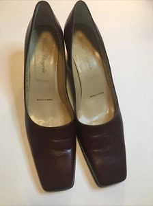 robert clergerie 8,5 Pumps Absatzschuhe Leder Braun Square Toe - Bild 1 von 12