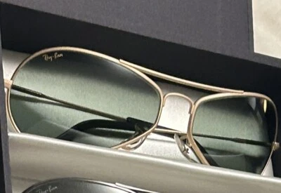 Ray-Ban B&L Air Boss W2614 Matte Gold G-15 Green Sunglasses Vintage 90s #9/9. - Image 1 of 4