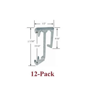 CLIPS DE CENEFA TRANSPARENTE DE 1" de un solo listón para madera horizontal o mini persianas (paquete de 12) - Imagen 1 de 2