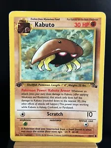 Pokemon Card Kabuto 50/62 1st Edition Fossil WOTC Played - Picture 1 of 6