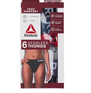 Reebok Women's Seamless Thong, 6-Pack Size 2XL - Picture 1 of 2