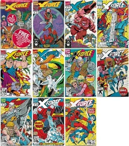 🔥🔑 X-Force #1-11 (Vol 1 * 1991) * 2nd Deadpool, 1st Domino * VF- - NM-🔥🔥 (9) - Picture 1 of 23