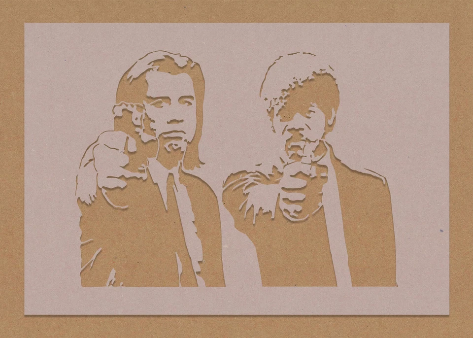 THE JAZZY FROG Pulp Fiction Samuel L Jackson Stencil Celebrity Movie Star Action Cult Classic