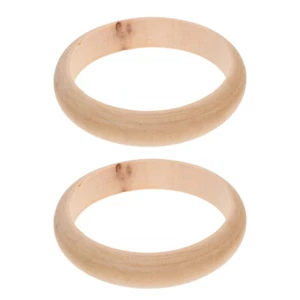 2 Pcs Bracelet Material Kids Crafts Child DIY Bracelets Wooden Painted - Picture 1 of 12
