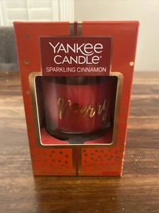 YANKEE CANDLE Canela Espumosa FELIZ Mecha Única 7oz Vela Un Tarro - Imagen 1 de 4