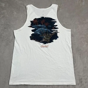 Rip Curl Hawaii Shirt Mens Size Large White Palm Tree Beach Graphic Standard Fit - Picture 1 of 11