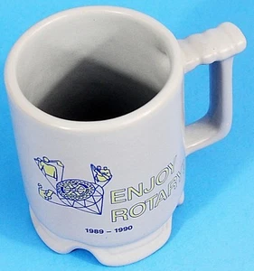 Frankoma Pottery C1 Becher Rotary Gray Made in USA Keramik 1990 Vintage 11 oz - Bild 1 von 7