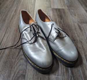 Vintage Silver Doc Martens Shoes Silver Made In England 7