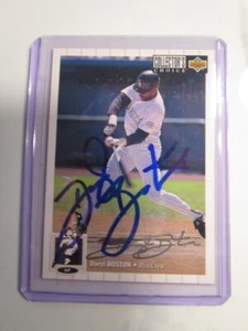 Béisbol firmado autografiado 1994 UD Collector's Choice #62 Daryl Boston - Imagen 1 de 1