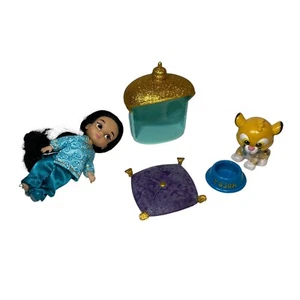 Disney Animators Collection Mini Muñeca 5" Jazmín Juego Aladdin Rajah - Imagen 1 de 8