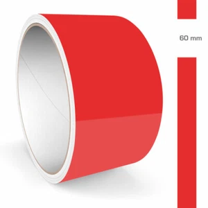 Zierstreifen 60mm 10 Meter Hellrot Glänzend RAL 3020 Glanz Auto Boot Motorrad - Bild 1 von 5