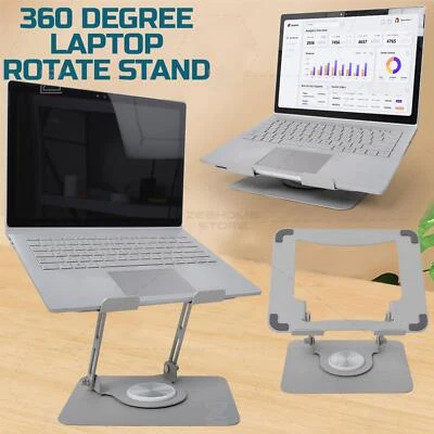 360° Laptop Tablet Stand Holder Desk Riser Foldable Adjustable for Notebook Desk - Image 1 of 4