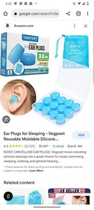 Reusable Silicone Earplugs Noise Cancelling Ear Plugs for Sleep, Snoring, Work - Picture 1 of 1
