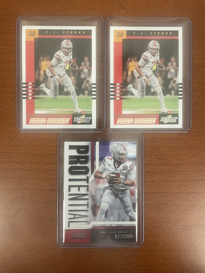 2023 Score C.J. Stroud 2003 Throwback x2 + Protential Rookie - Image 1 of 4