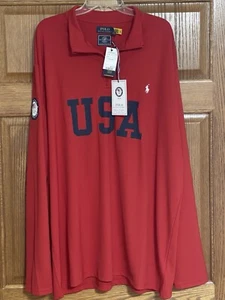 Polo Ralph Lauren US Olympic Team USA 2020 Long Sleeve Jacket Men's 2XLT Red NWT - Picture 1 of 17
