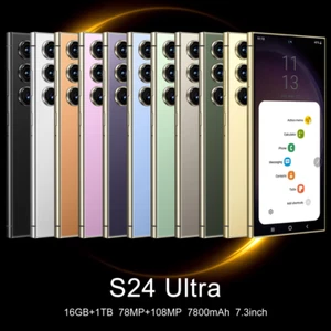 S24 Ultra 5G LTE Smartphone 7.3 Unlocked Android Cellphones Dual SIM 16GB+1TB - Picture 1 of 26