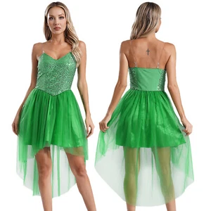 Mujer Vestido Brillante Ropa de Baile Vestido Elegante Halloween Tul Dobladillo Disfraz Fiesta - Imagen 1 de 33