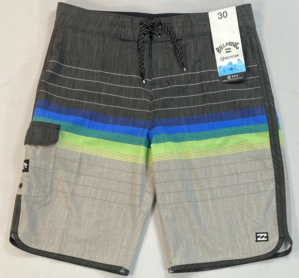 Boardshorts de natación Billabong Recycler 73 Pro Performance para niños y jóvenes NUEVO Foto 1 de 2