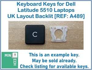 Keyboard Replacement Keys for Dell Latitude 5510 Laptops UK Layout Backlit - Picture 1 of 12