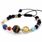 Gift Stone Galaxy Planets Braided Eight Beads Bracelet System Universe Hot