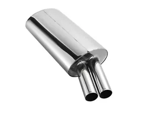 Silenciador de acero inoxidable Reuter Motorsport BMW E30 320i 325i 2x70mm - Imagen 1 de 1