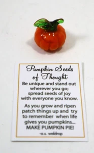 YTOP Pumpkin seeds of thought miniature glass figurine charm Ganz halloween - Picture 1 of 8