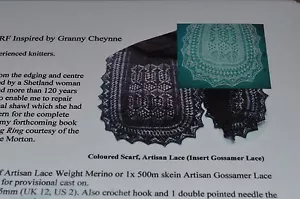 Margaret Stove Knitting Pattern Shetland Lace Scarf - Picture 1 of 1