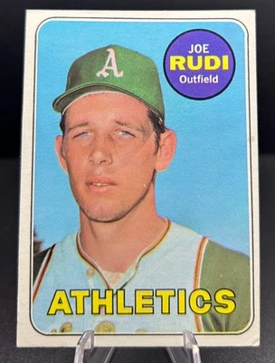 1969 Topps бейсбол #587 RC Джо Руди Oakland Athletics полу высоты # EX - Изображение 1 из 2