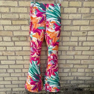 Flying Tomato Women's Flare Pants Size L Floral Print Multicolor Costume? - Image 1 of 4