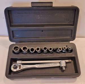 CRAFTSMAN 1/4 INCH DRIVE SAE SOCKET SET IN PERMANEX CASE - AS PICTURED - Picture 1 of 5